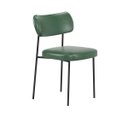 Ver imagem 1 de Cadeira Estofada Mila para Sala Jantar Gourmet em Aço-couríssimo-edecasamoveis