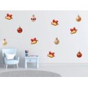 Ver imagem 1 de Adesivo de Parede e Vitrine Enfeite de Natal Sinos e Bolas