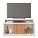 Ver imagem 6 de Rack com Mesa de Apoio Frost para TV 55" em MDF MDP Off White Freijo Caemmun Móveis
