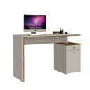Ver imagem 1 de Escrivaninha Office Versátil Quarto Escritório Off White Freijó