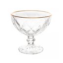 Ver imagem 2 de Taças de Vidro com Fio de Ouro para Sobremesa 6 Peças 250 Ml Diamonds Lyor