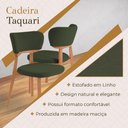 Ver imagem 4 de Cadeira de Jantar Taquari Madeira Maciça Tecido Linho Verde