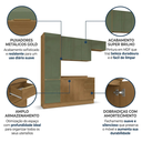 Ver imagem 5 de Cozinha Completa Modulada 4 Peças com Paneleiro e Balcão com Tampo Vibra Canela/Verde Pistache