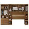 Quarto Modulado Queen com Guarda-roupas Maleiro e Cabeceira Paris Master Luciane Móveis - 4
