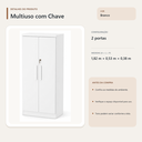 Ver imagem 4 de Armário Multiuso com Chave 2 Portas Branco Formimóveis