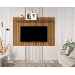 Painel Para TV Ripado Frisado Até 65 Polegadas Classic 1.6x1.35 Nature - Giga Móveis - 2 Painel Para TV Ripado Frisado Até 65 Polegadas Classic 1.6x1.35 Nature - Giga Móveis - 2