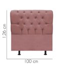 Ver imagem 3 de Cabeceira Estofada Cama Box Solteiro 100cm París Veludo Rose- Mabe Magazine