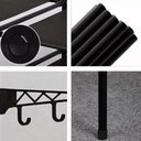 Ver imagem 5 de Arara Guarda-roupas Cabideiro com 6 Prateleiras e Sapateira Organização Inteligente e Versátil