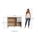 Ver imagem 4 de Balcão de Cozinha 120cm 3 Portas 2 Gavetas com Tampo 2,5cm Isabelle Bege/Freijó/Arenas