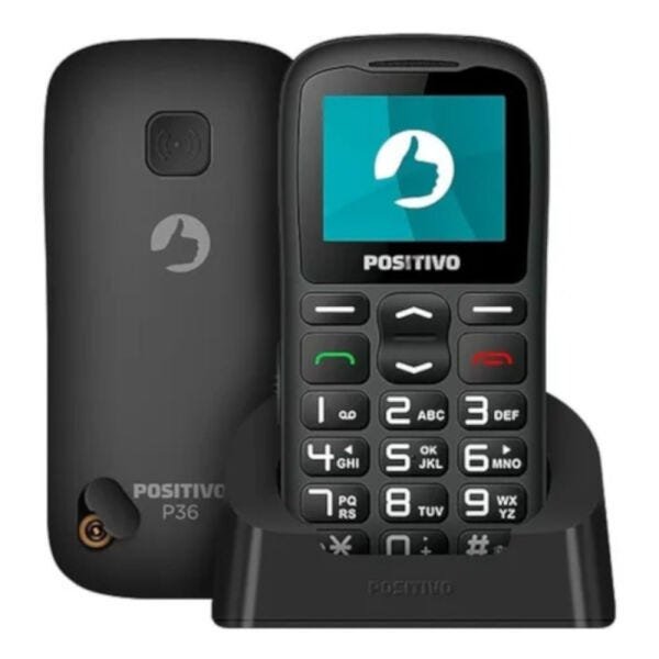 Feature Phone P36 3G 1.8" Positivo Preto - 1