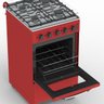 Fogão a Gás Natural Vetrô 4 Bocas - Venax - 110V Fogão a Gás Natural Vetrô 4 Bocas - Vermelho - Vena - 2