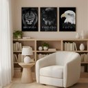 Ver imagem 1 de Kit 3 Quadros Disciplina Execução Foco Motivação Moldura:preta