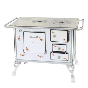 Fogão a Lenha Tradicional Venâncio 01 Branco Florido