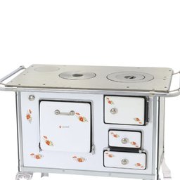 Fogão a Lenha Tradicional Venâncio 01 Branco Florido - 2