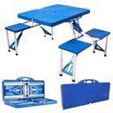 Ver imagem 5 de Mesa Dobrável Portátil com 4 Cadeiras Maleta Camping Praia