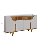 Ver imagem 2 de Aparador Buffet Danubio Ripado Pés em Madeira:off/cinamomo