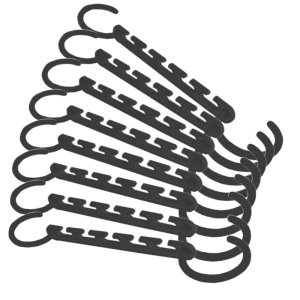 Kit Suporte 8 Packs P/40 Cabides Organizadores Wonder Hanger:Preto