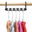 Ver imagem 4 de Kit Suporte 8 Packs P/40 Cabides Organizadores Wonder Hanger:preto