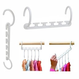 Kit Suporte 8 Packs P/40 Cabides Organizadores Wonder Hanger:Preto - 8