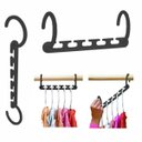 Ver imagem 2 de Kit Suporte 8 Packs P/40 Cabides Organizadores Wonder Hanger:preto