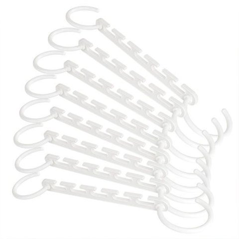 Kit Suporte 8 Packs P/40 Cabides Organizadores Wonder Hanger:branco