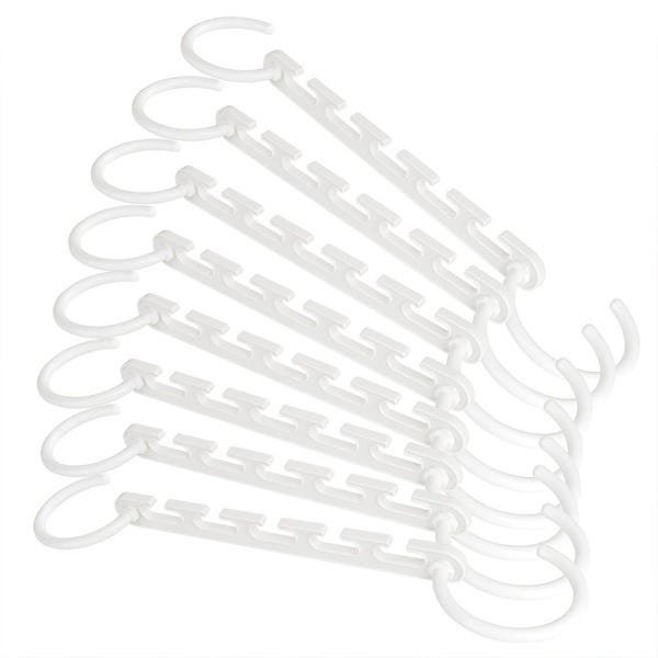 Kit Suporte 8 Packs P/40 Cabides Organizadores Wonder Hanger:Branco