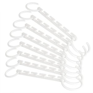 Kit Suporte 8 Packs P/40 Cabides Organizadores Wonder Hanger:Branco