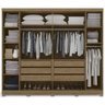 Guarda-roupa Casal Kappesberg G540-frow com Espelho 6 Portas e 6 Gavetas Freijó/ Off-white - 2