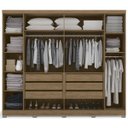Ver imagem 2 de Guarda-roupa Casal Kappesberg G540-frow com Espelho 6 Portas e 6 Gavetas Freijó/ Off-white
