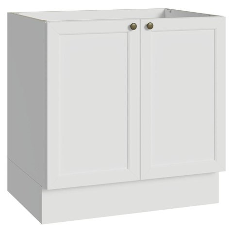 Balcão de Cozinha 80 cm 2 Portas (sem Tampo) Branco Vik Madesa