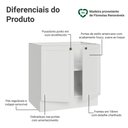 Ver imagem 3 de Balcão de Cozinha 80 cm 2 Portas (sem Tampo) Branco Vik Madesa