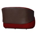 Ver imagem 2 de Sofá 2 Lugares Beatriz com Composê Corino Marrom Suede Vermelho - Vallisa Decor