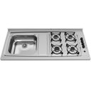 Ver imagem 1 de Pia de Cozinha Ghel Plus 4043 com Fogão Automático 4 Bocas