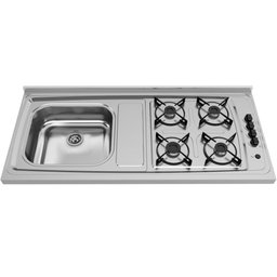 Pia de Cozinha Ghel Plus 4043 com Fogão Automático 4 Bocas - 1