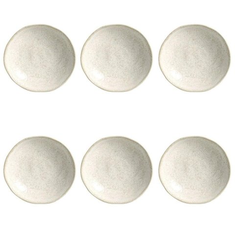 Conjunto de Pratos Fundos 06 Peças Orgânico Vanilla Porto Brasil