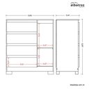 Ver imagem 5 de Cômoda Sapateira Olímpia 1 Portas e 4 Gavetas Cinamomo/sálvia - Móveis Albatroz