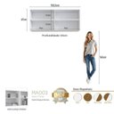 Ver mais imagens de Quarto Modulado 100% MDF 6 Peças 9 Portas e 4 Gavetas Integrato Branco