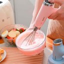 Ver imagem 3 de Batedeira Processador Mini Triturador Elétrico Recarregável Rosa