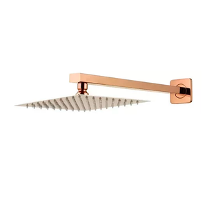 Ducha Slim Quadrada em Inox 20x20cm Rose Gold