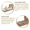Ver imagem 7 de Conjunto Cama Solteiro e Cabeceira com Iluminação LED Cancun Mel/Arenas CJ113