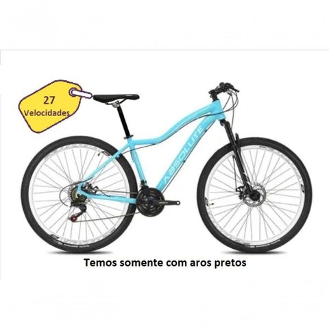 Bicicleta Aro 29 Absolute Hera Alumínio 27v Freio a Disco Mecânico Garfo com Suspensão - Azul Tam