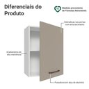 Ver imagem 3 de Armário Aéreo 50cm 1 Porta Branco/crema Agata Madesa