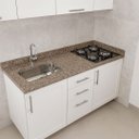 Ver imagem 1 de Pia de Cozinha 150cm Granito Ocre c/ Cuba Inox Parte Cooktop: Ocre