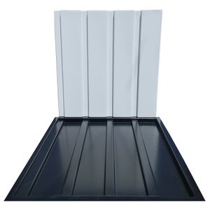 Forma 3d Gesso e Cimento Abs - Ripado 50x50