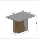 Ver imagem 3 de Conjunto Mesa com 4 Cadeiras Harmonia Marrom/Carvalho/Fendi