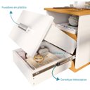 Ver imagem 6 de Mesa de Cabeceira Balli Multifuncional 2 em 1 Suspensa Gaveta Oculta Compartimento Secreto - Oliart