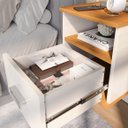 Ver imagem 4 de Mesa de Cabeceira Balli Multifuncional 2 em 1 Suspensa Gaveta Oculta Compartimento Secreto - Oliart