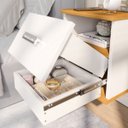 Ver imagem 1 de Mesa de Cabeceira Balli Multifuncional 2 em 1 Suspensa Gaveta Oculta Compartimento Secreto - Oliart