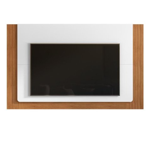 Painel Suspenso Roma 217cm Branco/Cedro para TV até 60” - Casa D