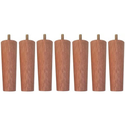 Conjunto 7 Pés Fixo para Cama Box Casal para Moveis Box Solteiro 13cm Dimader Mel